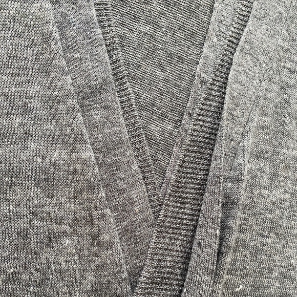 Brochu Walker Linen Open Grey Cardigan with Cross Back Cut Size M - Picture 6 of 16